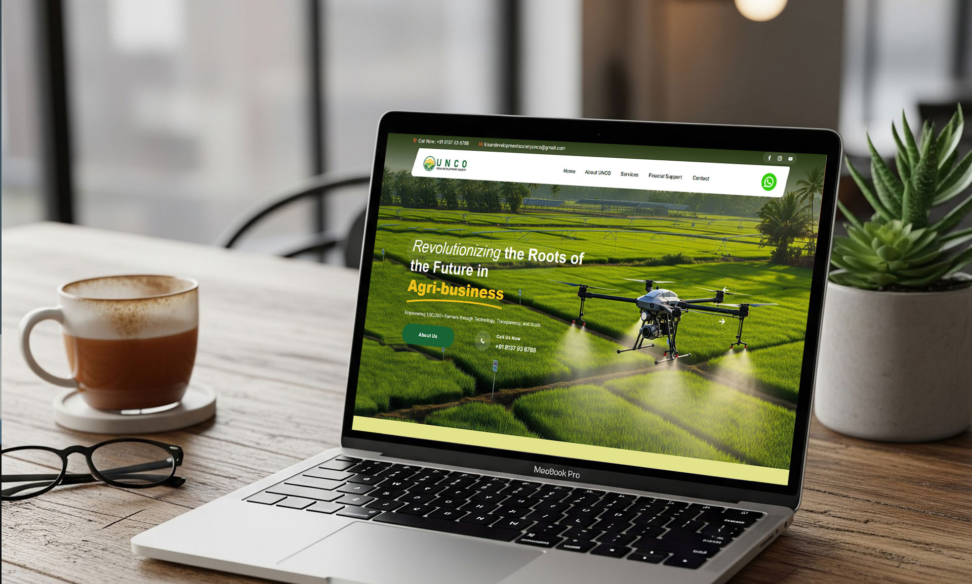 UNCO Kisan Development Society web design Finance website design