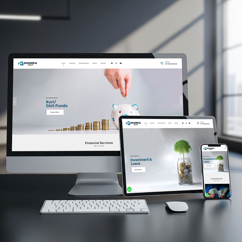 Financial Service Website Designers dhanika-group