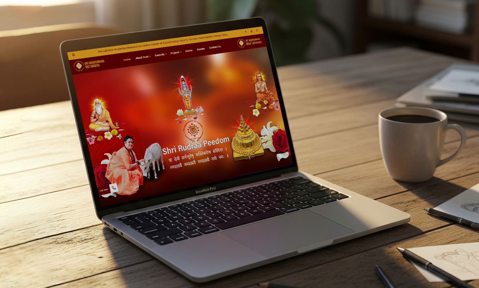 Trust Website Designers Devi Mataji, established Shri Sangameshananda Vedic Foundation